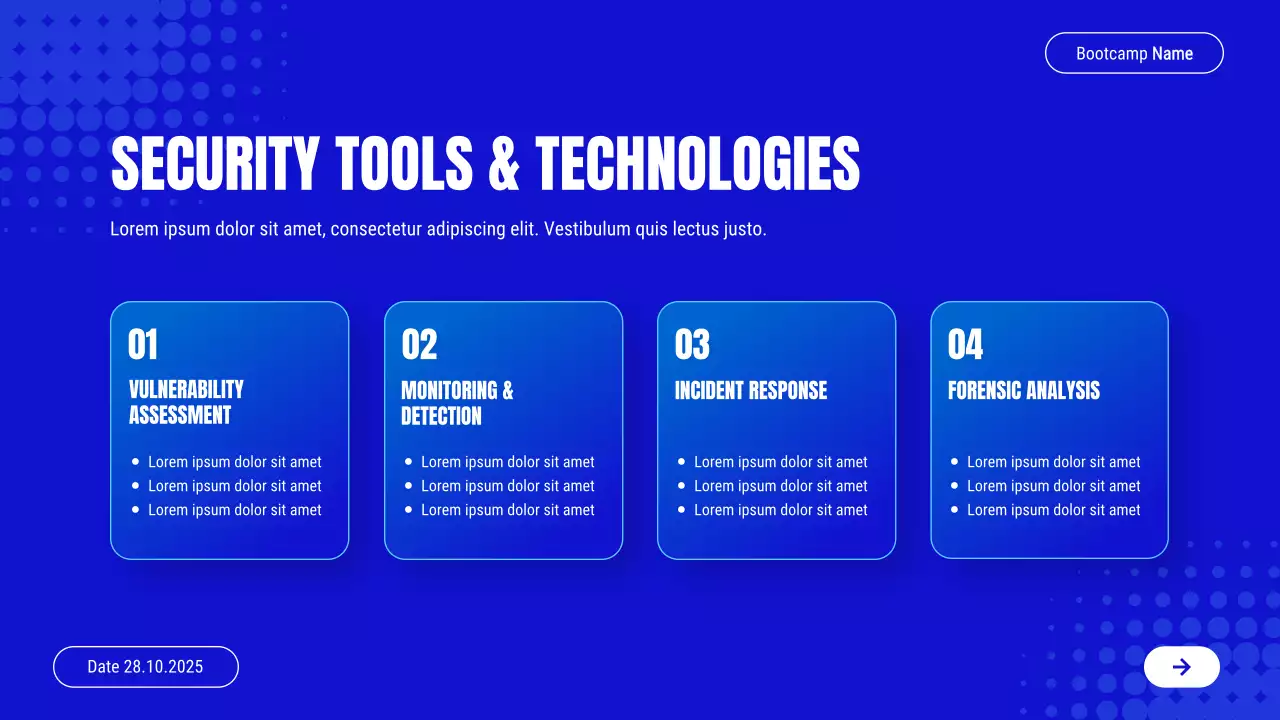 Lời mời tham dự Khóa học An toàn mạng hiện đại màu xanh lam