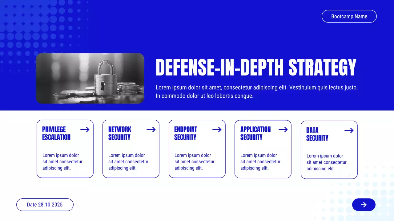 Lời mời tham dự Khóa học An toàn mạng hiện đại màu xanh lam