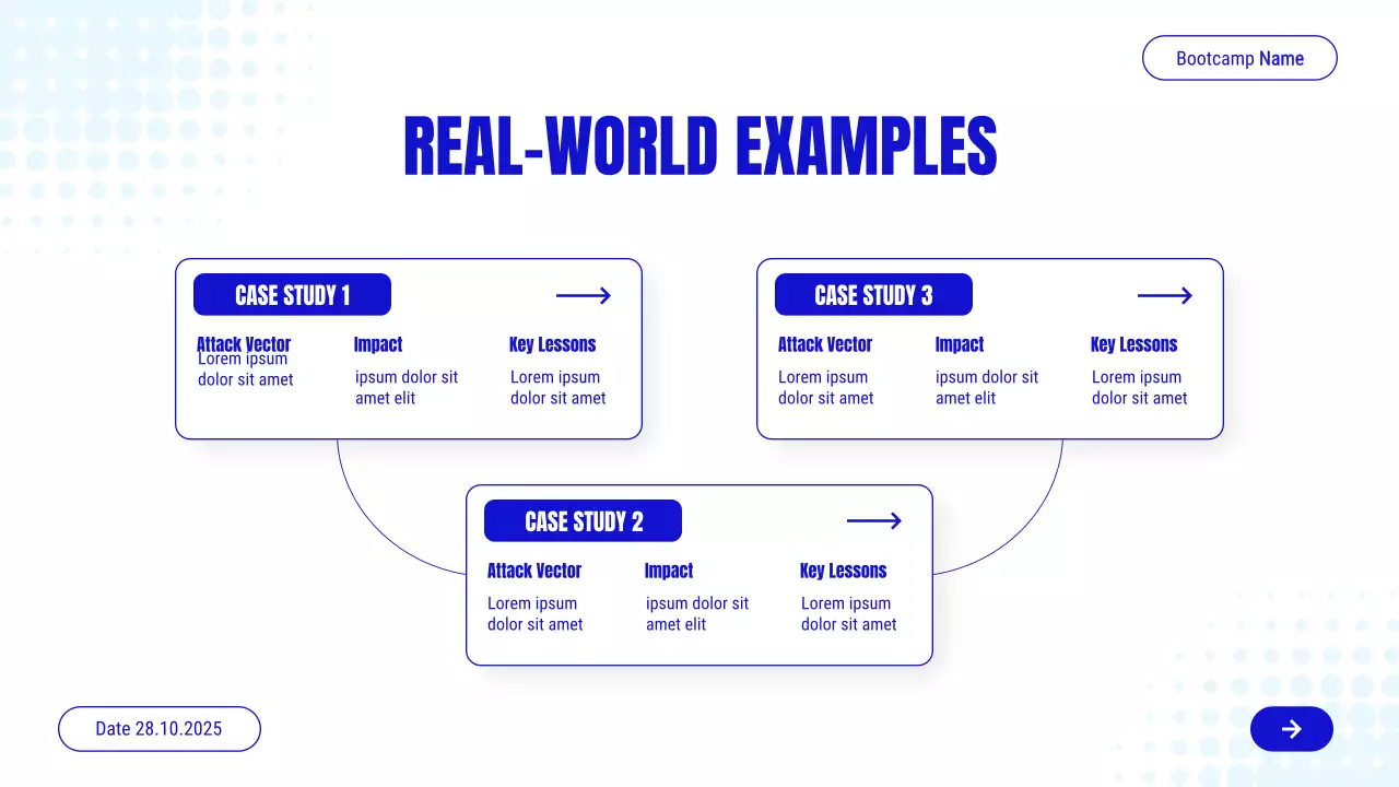 Lời mời tham dự Khóa học An toàn mạng hiện đại màu xanh lam