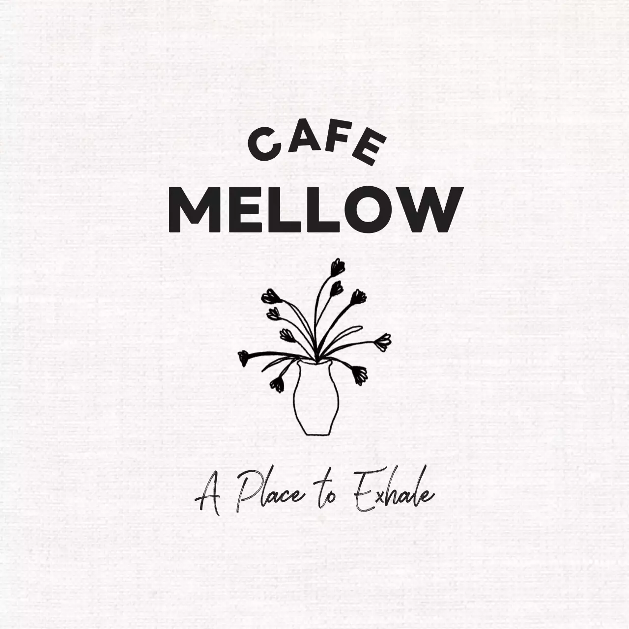 白黒 シンプル ロゴ カフェ