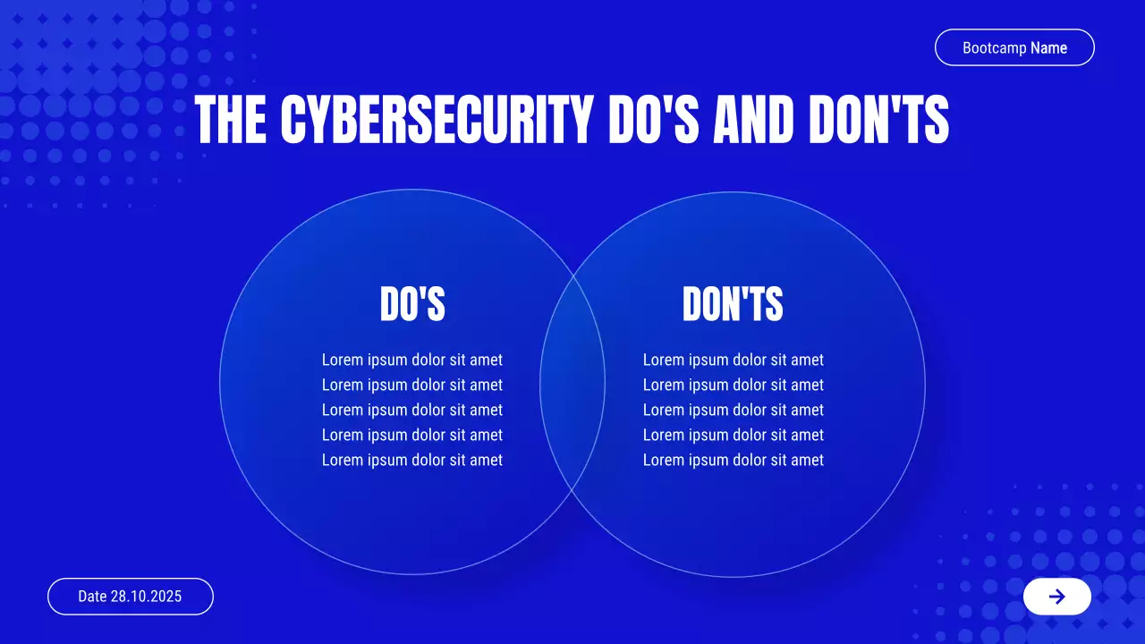Lời mời tham dự Khóa học An toàn mạng hiện đại màu xanh lam
