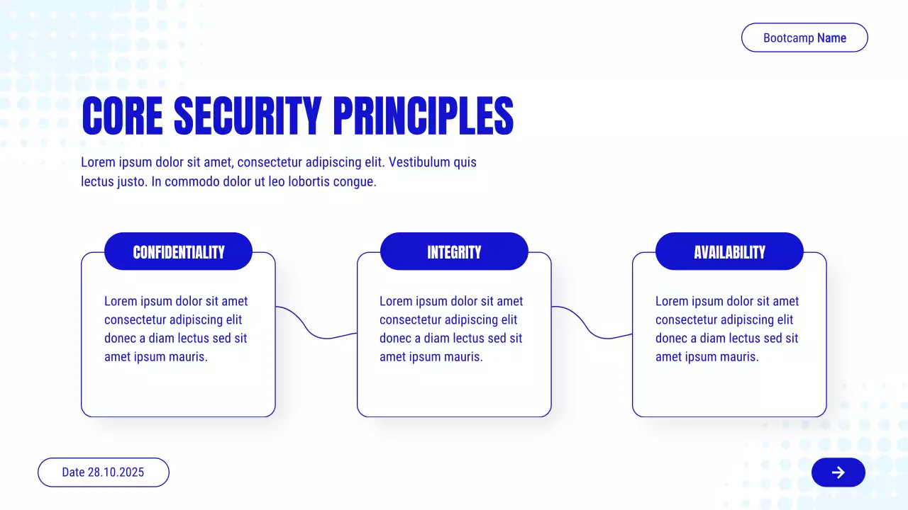Lời mời tham dự Khóa học An toàn mạng hiện đại màu xanh lam
