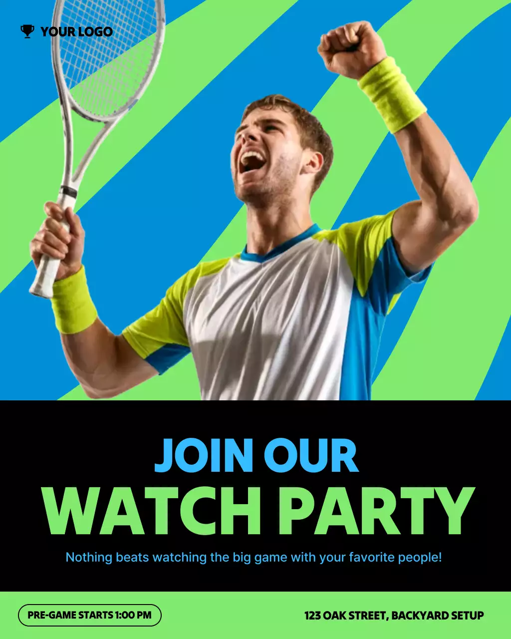 Green Modern Sports Invitation Instagram Post