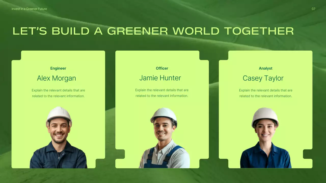 Green Modern Renewable Investment Promotion Presentation