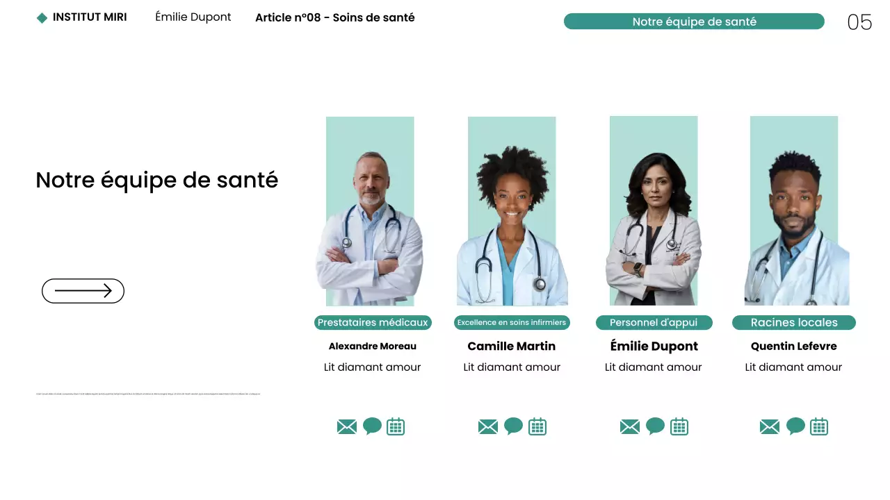 Présentation Web minimaliste et moderne sur les soins de santé à New York