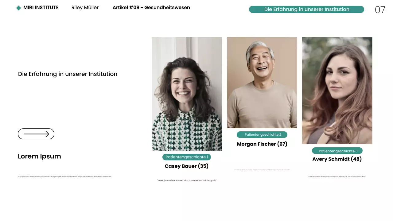 Moderne minimalistische Gesundheitswesen NYC Webpräsentation