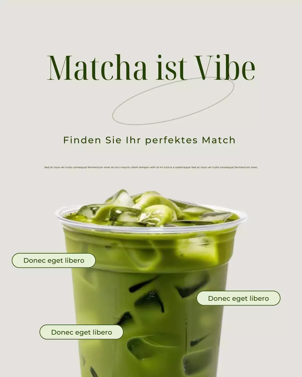 Instagram-Post zur Matcha-Werbung für Green Modern Beverage