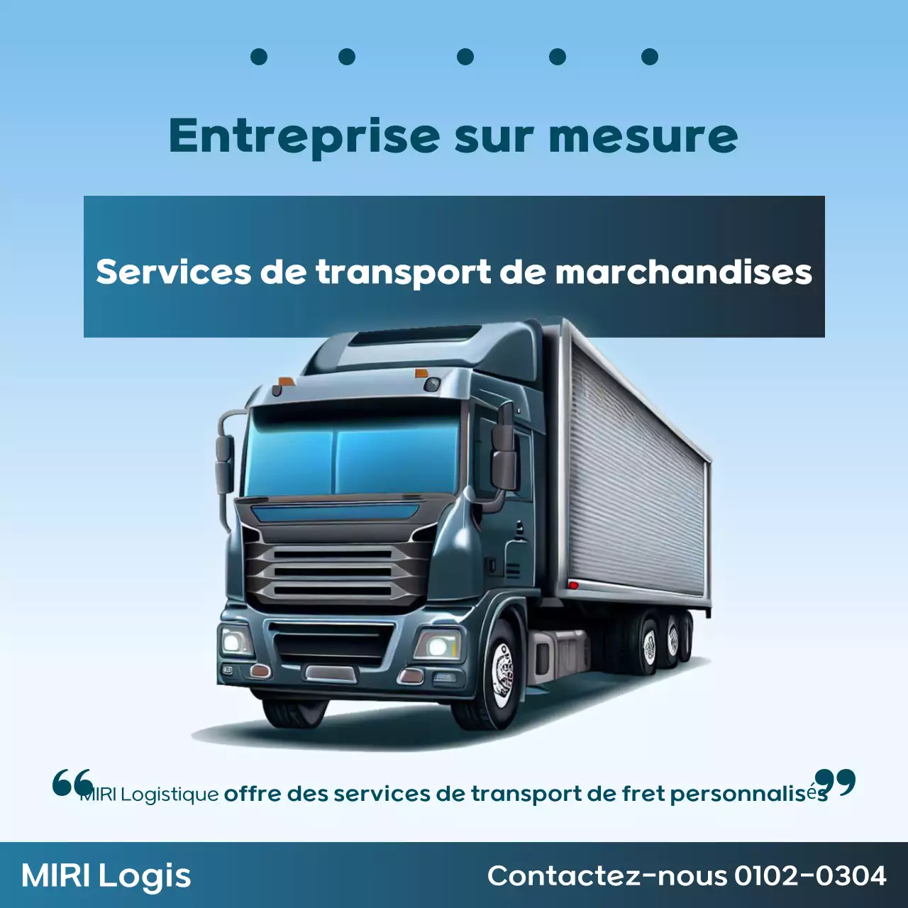 Publicité Sky Blue Modern Logistics