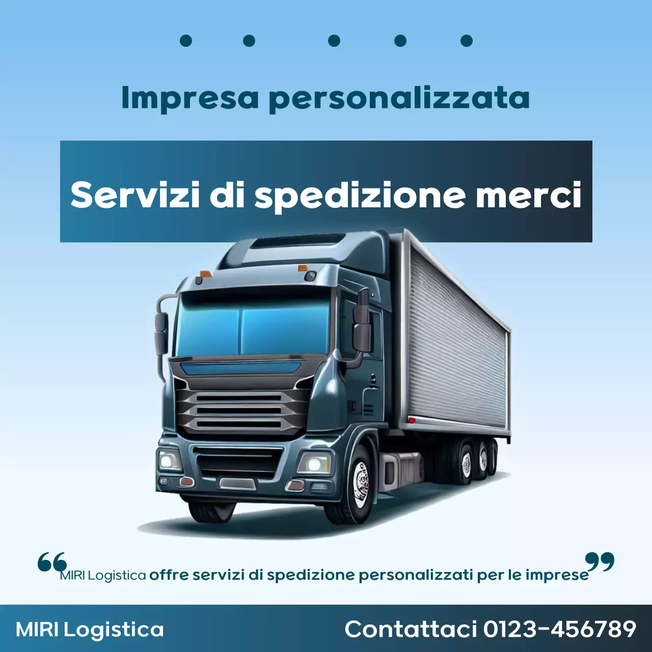 Pubblicità di Sky Blue Modern Logistics