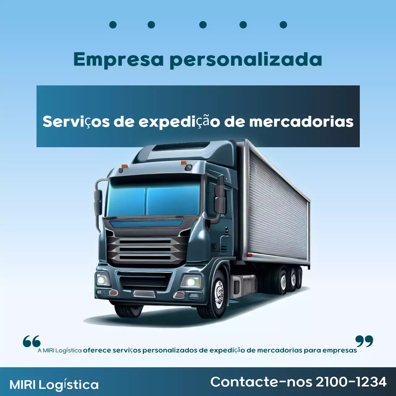 Anúncio de Logística Moderna Azul-Céu
