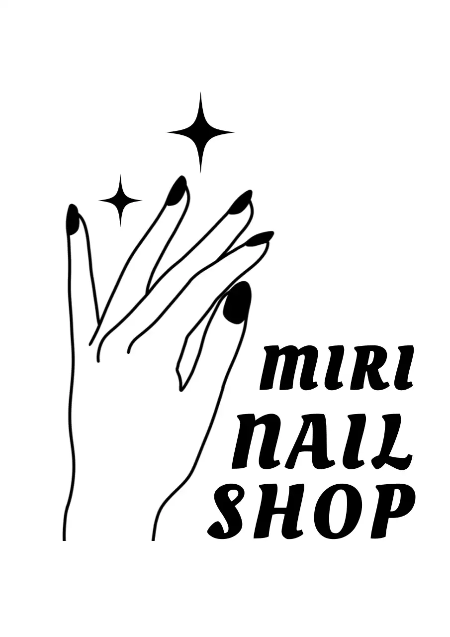 白黒 シンプル ネイル サロンロゴ