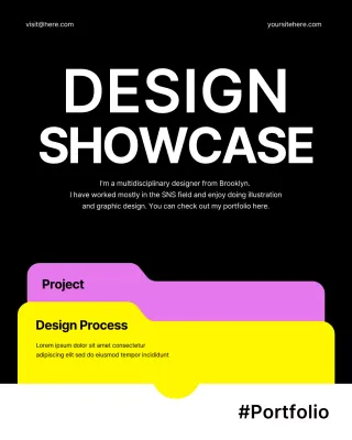 Black Modern Design Portfolio Instagram Post