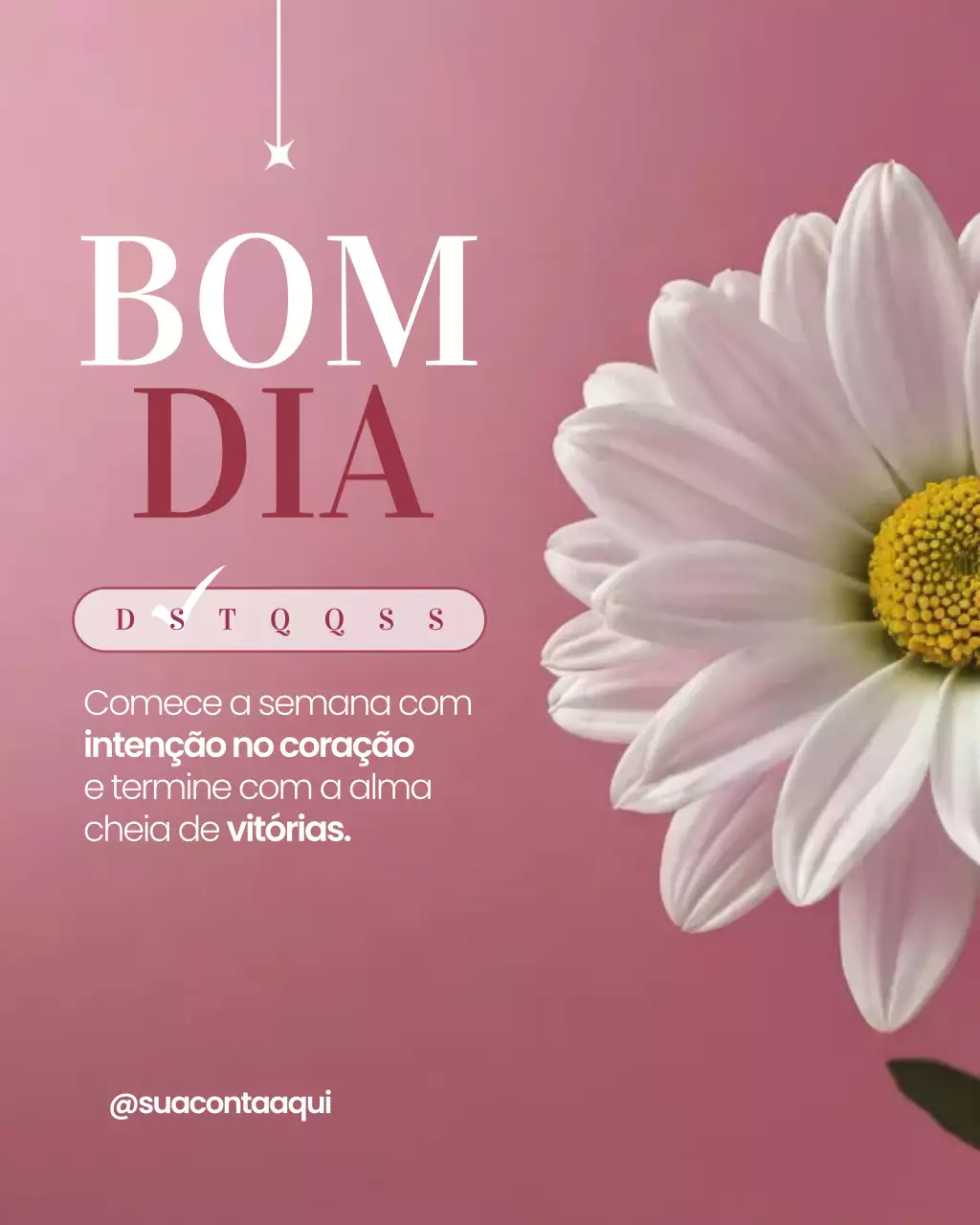 Postagem de Instagram de flor rosa elegante