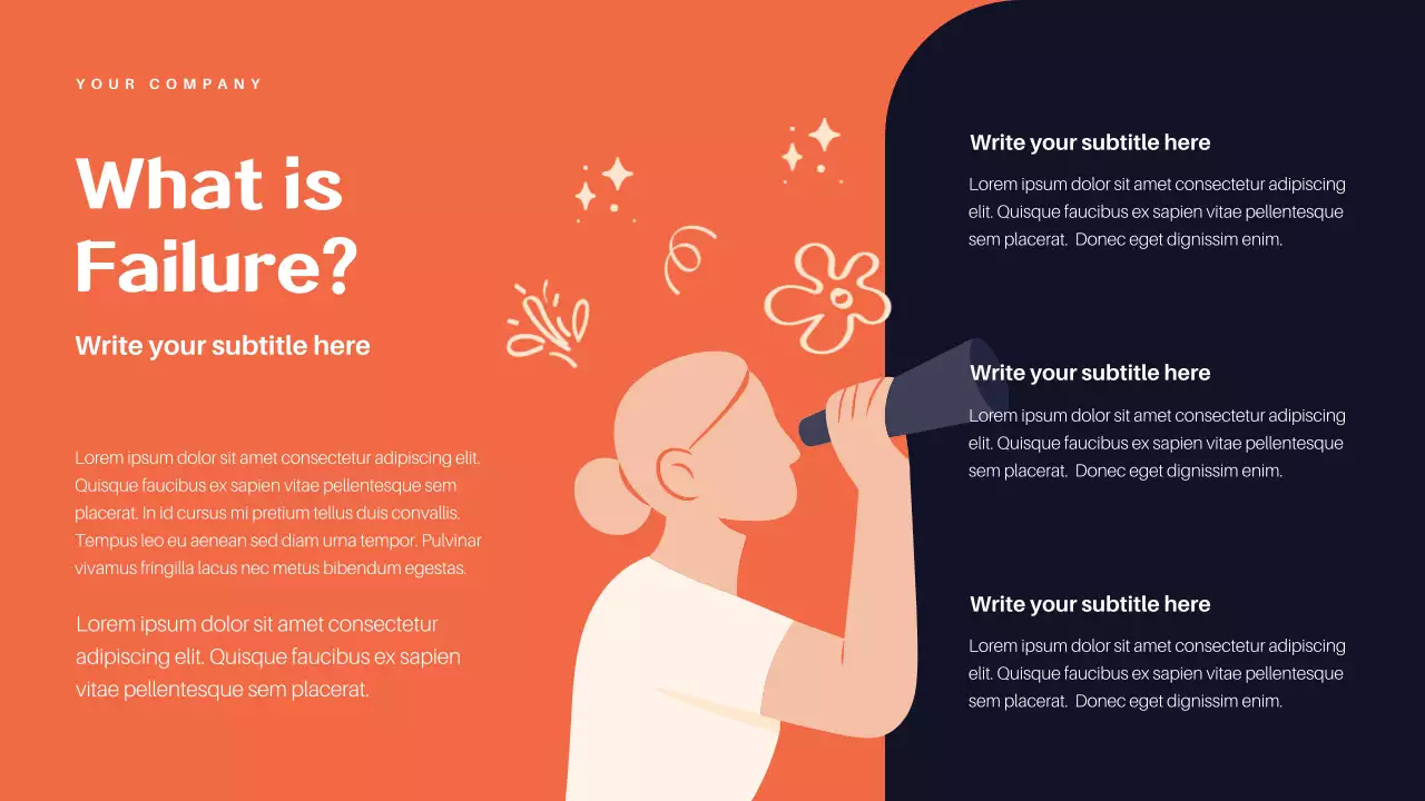 Orange Abstract Historical Failures Lecture Presentation