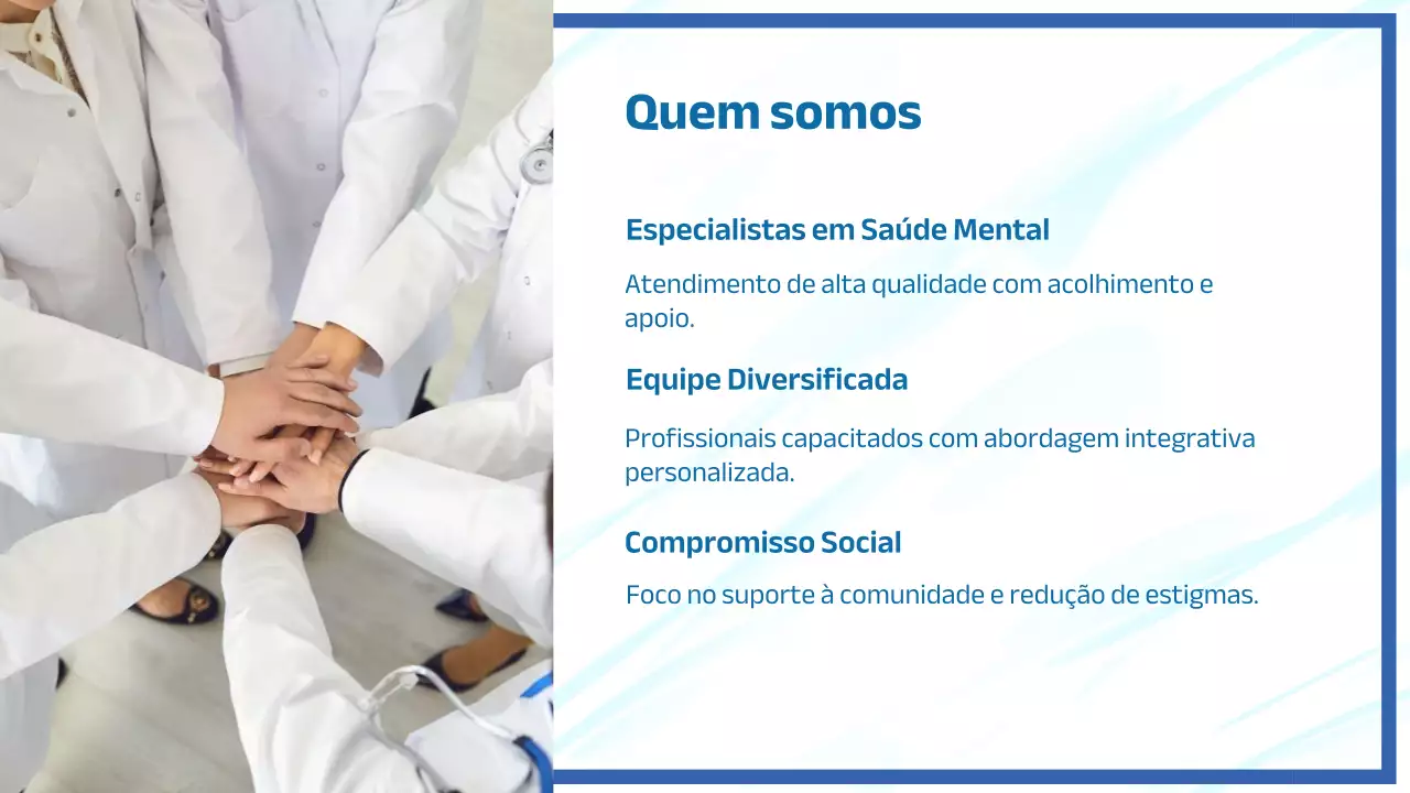 Apresentação do Anúncio de Saúde Mental Moderna Azul