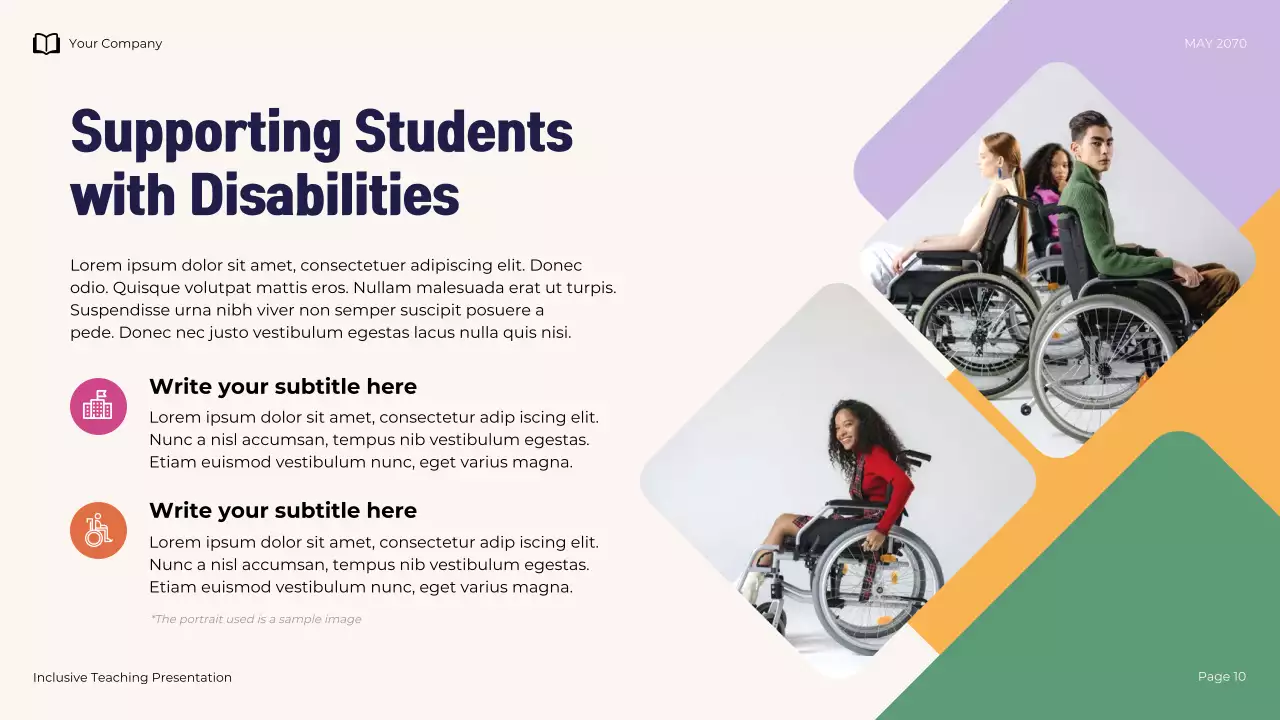 Navy Illustrative Modern Inclusive Teaching Presentation