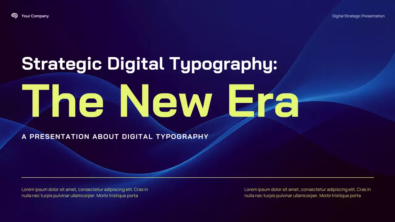 Blue Modern Digital Typography Strategy Presentation
