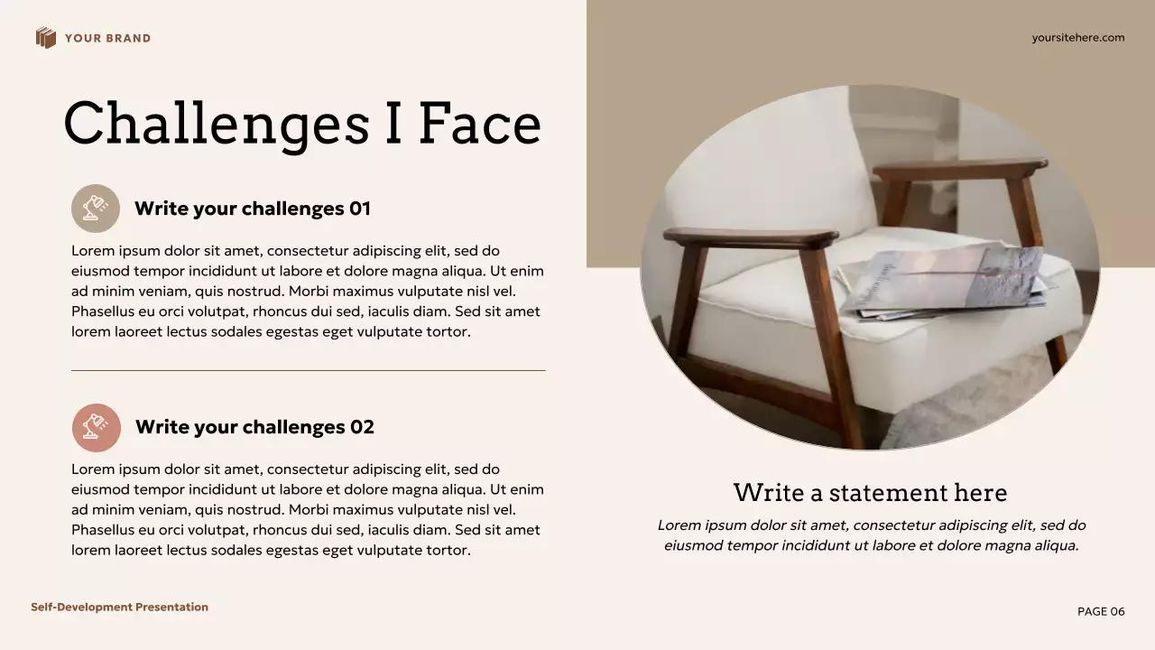 Beige and Brown Floral Self-Development Presentation