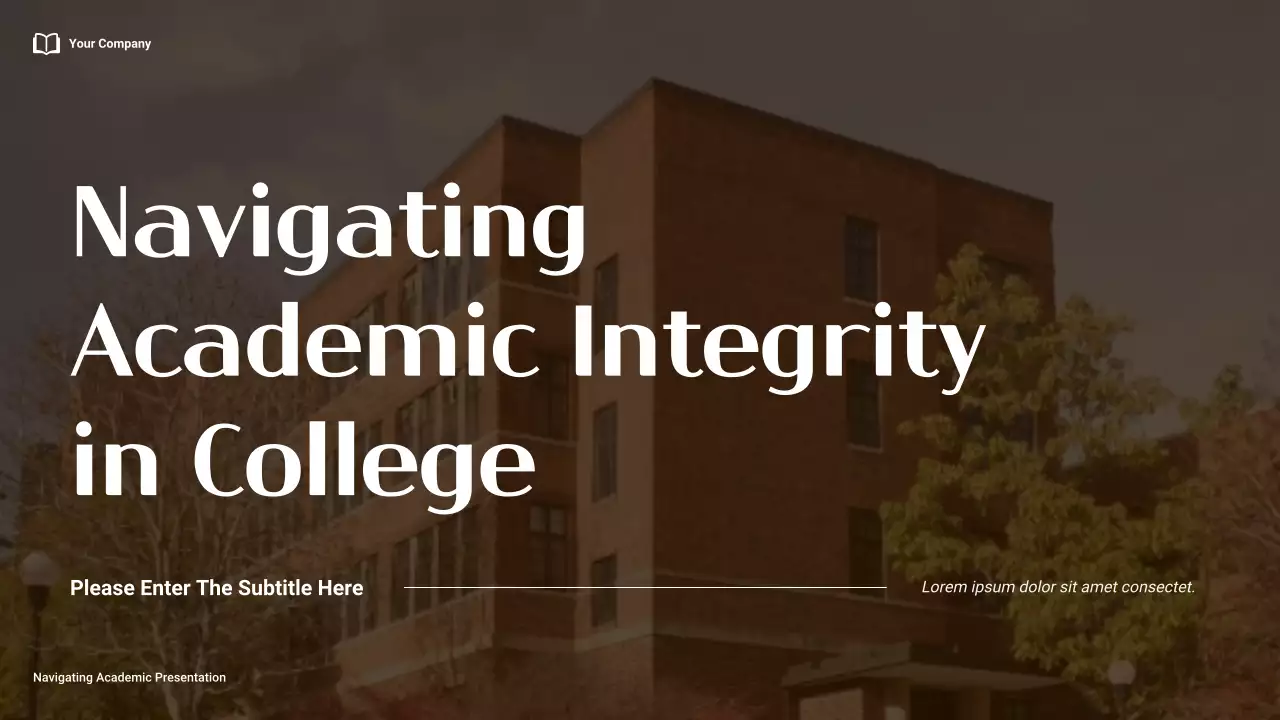 Brown and Orange Minimal Academic Integrity Lecture Presentation