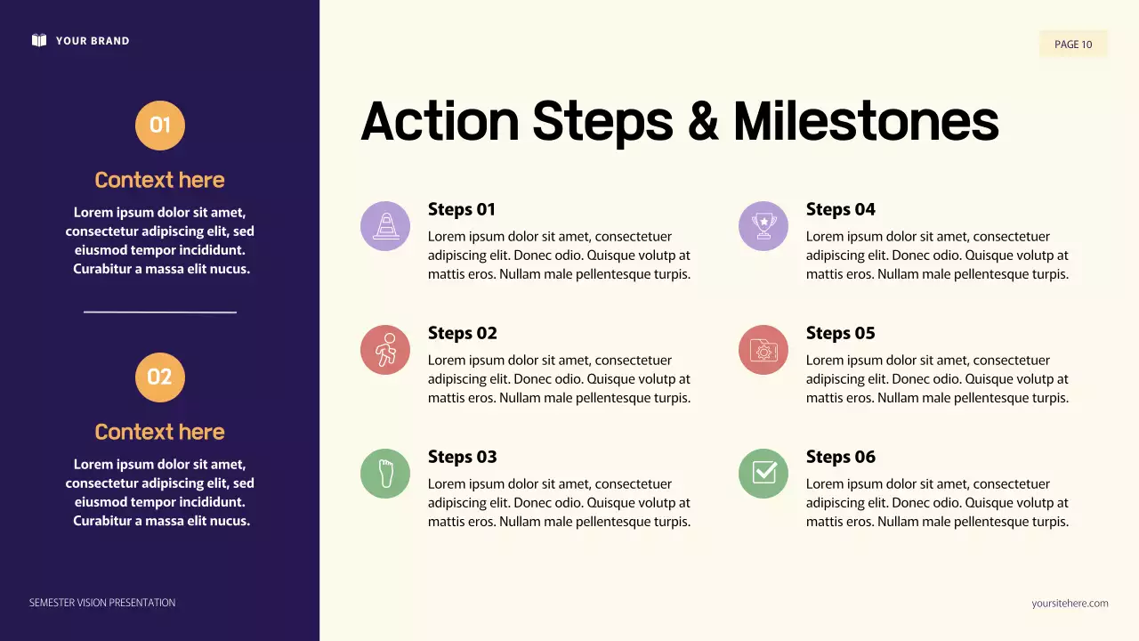 Purple and Orange 3D Illustration Personal Goals Presentation