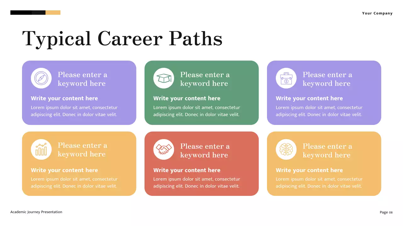 Yellow and Cream Minimalist Modern Academic Journey Presentation