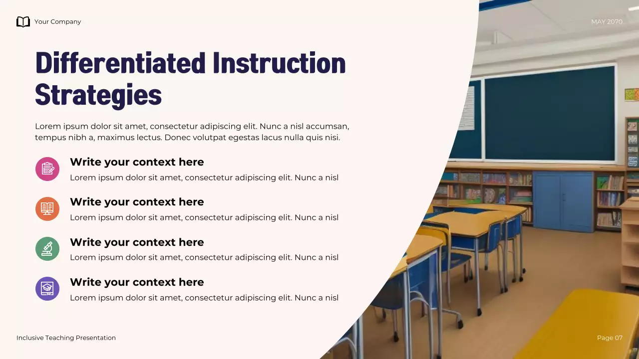 Navy Illustrative Modern Inclusive Teaching Presentation