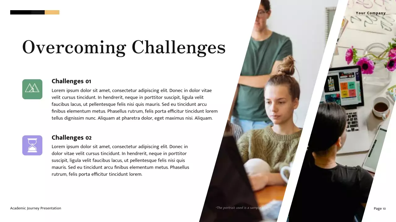 Yellow and Cream Minimalist Modern Academic Journey Presentation