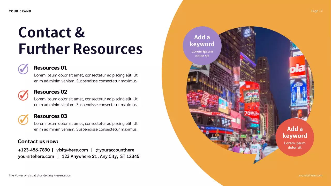 Blue Red and Orange Illustration Storytelling presentation