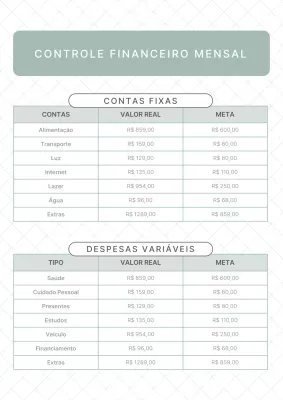 Cartaz da Web do Planejador de Orçamento Mensal Pessoal Verde e Branco