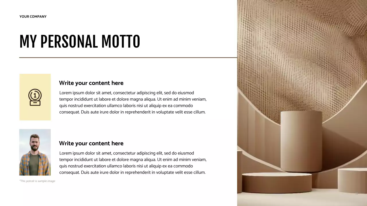 Presentasi Identitas Pengembangan Diri Modern Brown