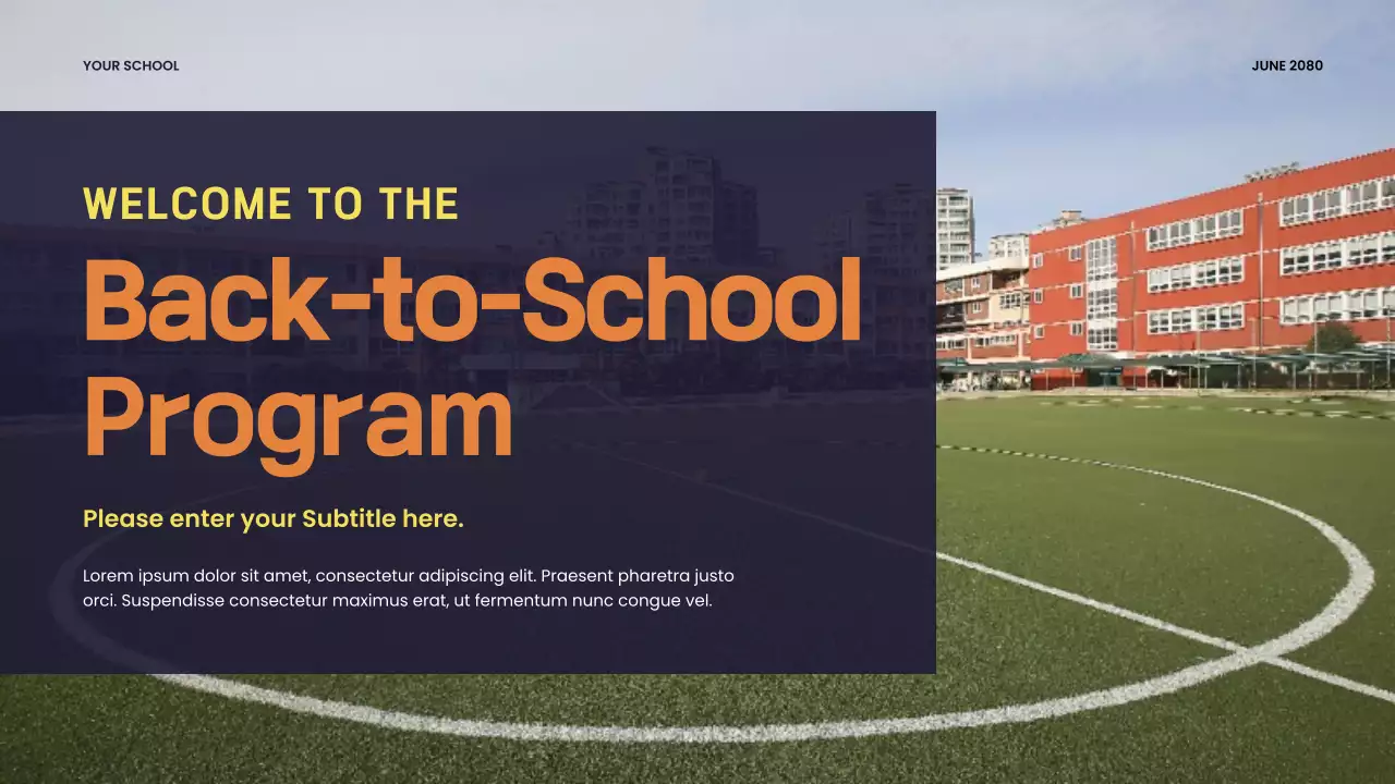 Orange Modern Back-to-School Program Presentation