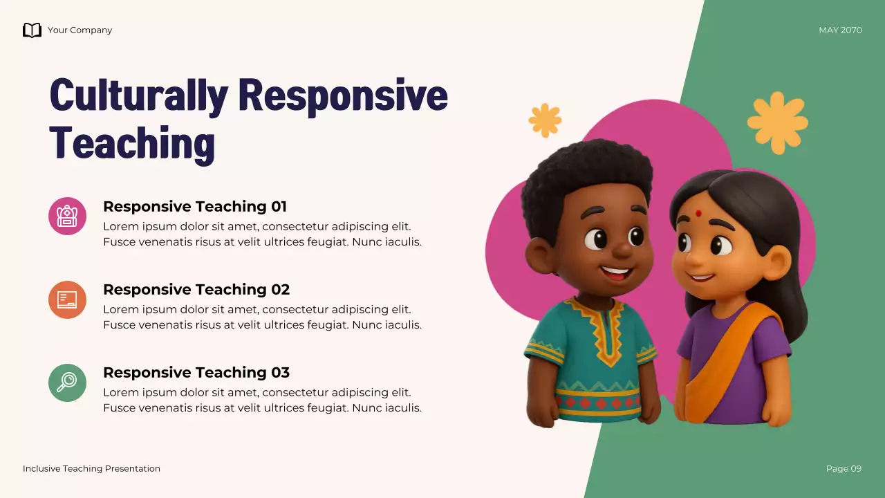 Navy Illustrative Modern Inclusive Teaching Presentation