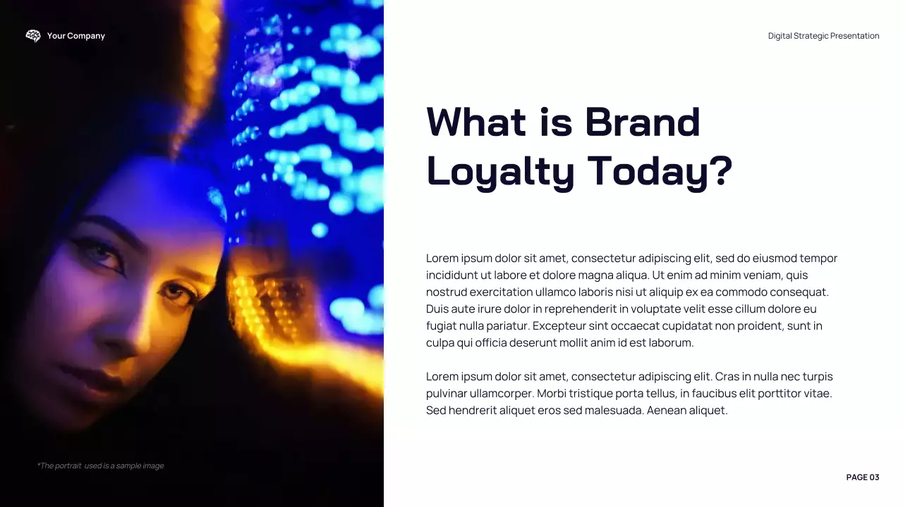 Blue Modern Digital Typography Strategy Presentation