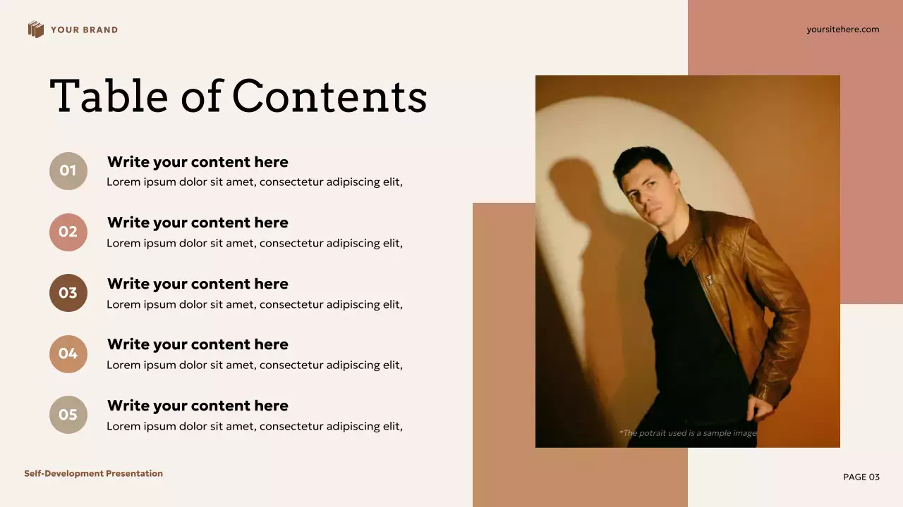 Beige and Brown Floral Self-Development Presentation