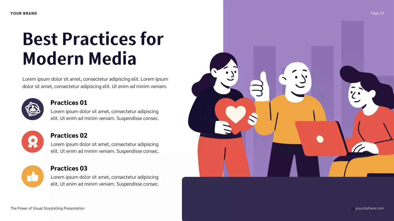 Blue Red and Orange Illustration Storytelling presentation