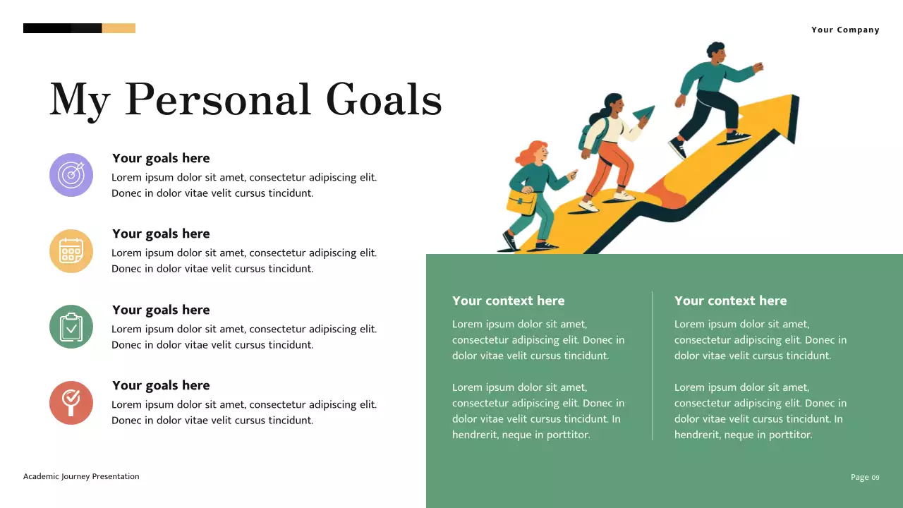 Yellow and Cream Minimalist Modern Academic Journey Presentation