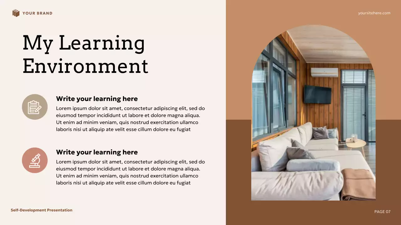 Beige and Brown Floral Self-Development Presentation