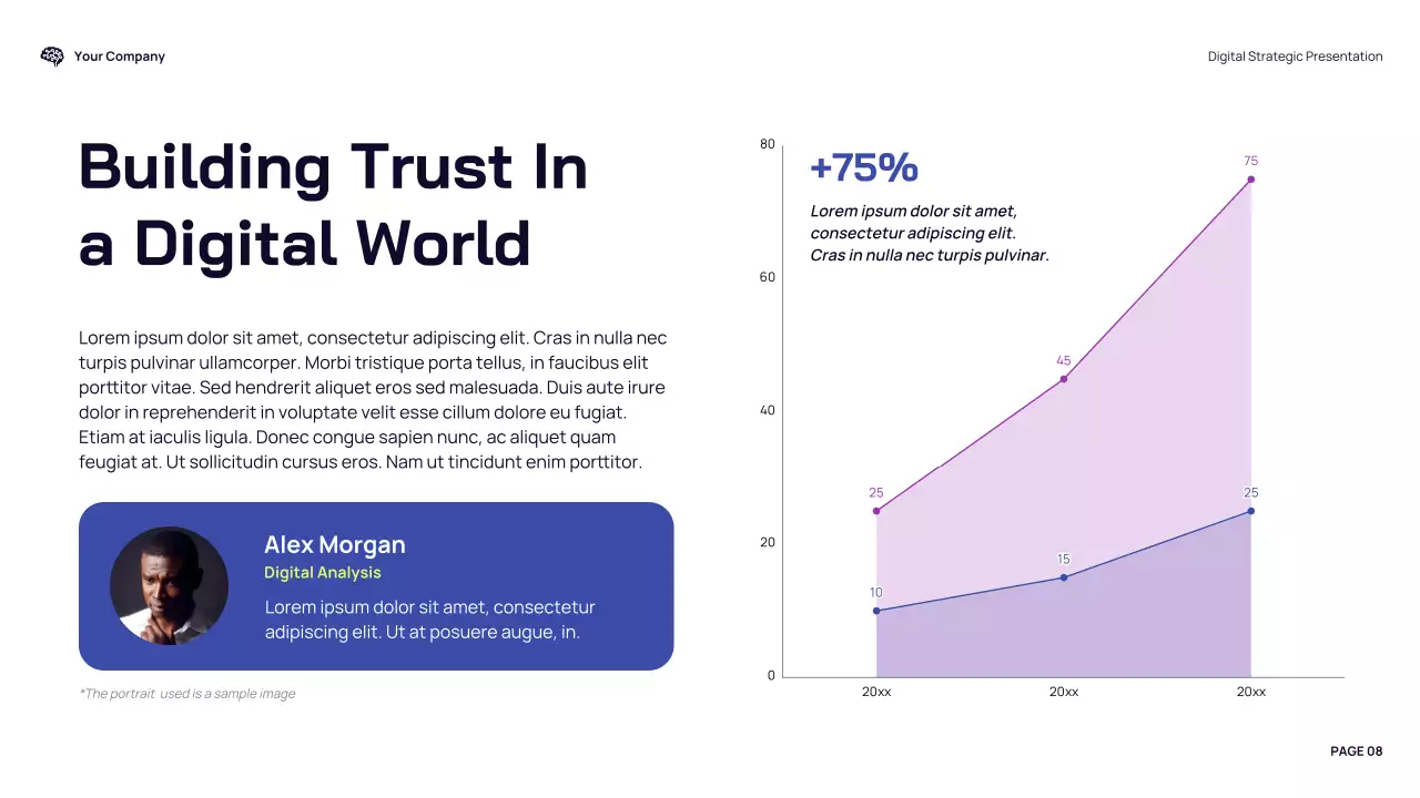 Blue Modern Digital Typography Strategy Presentation