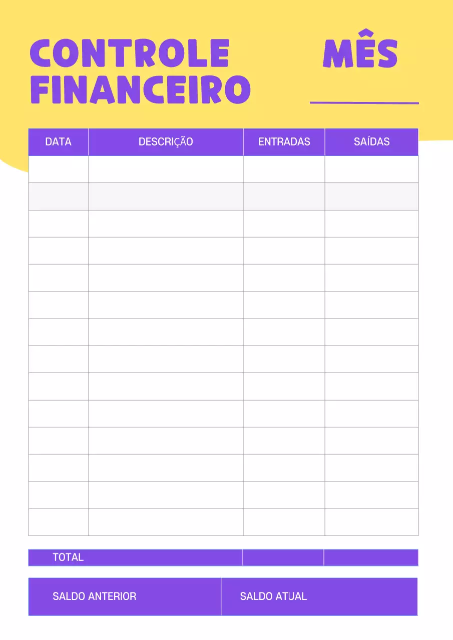 Pôster amarelo do planejador financeiro moderno