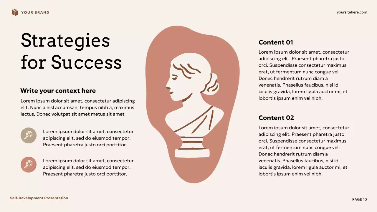 Beige and Brown Floral Self-Development Presentation