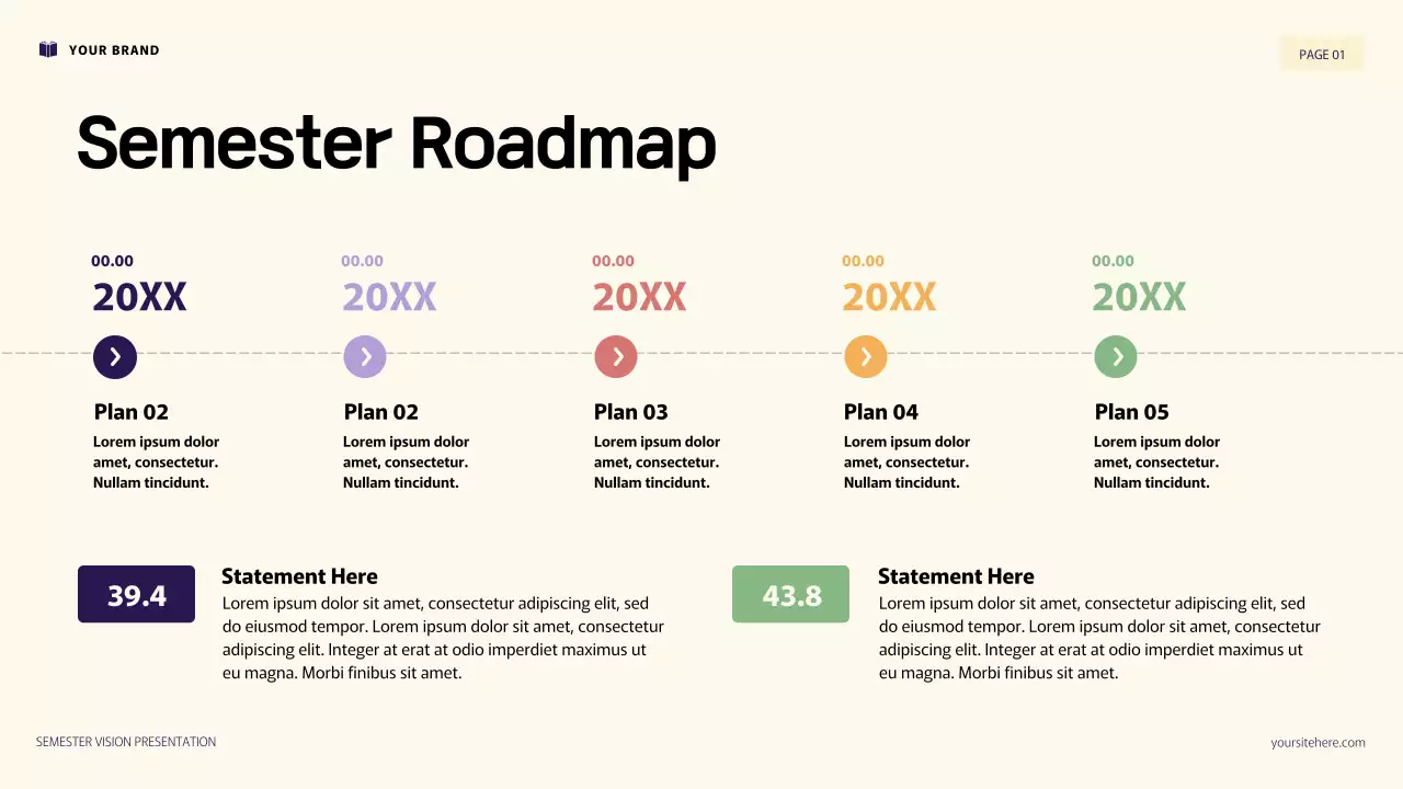 Purple and Orange 3D Illustration Personal Goals Presentation