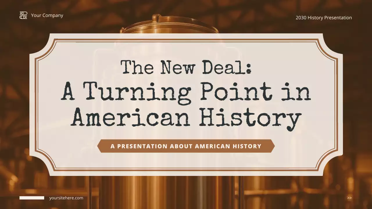 Brown Vintage American History Lecture Presentation