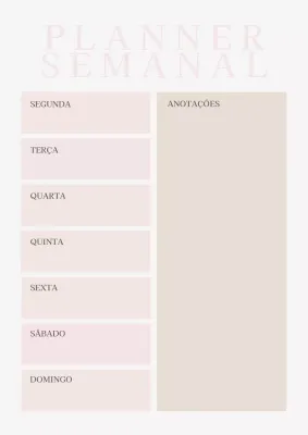 Cartaz Web Planejador Minimalista Rosa