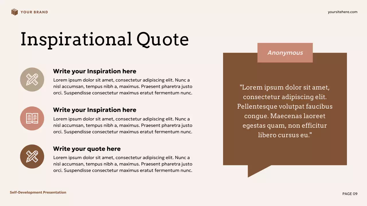 Beige and Brown Floral Self-Development Presentation