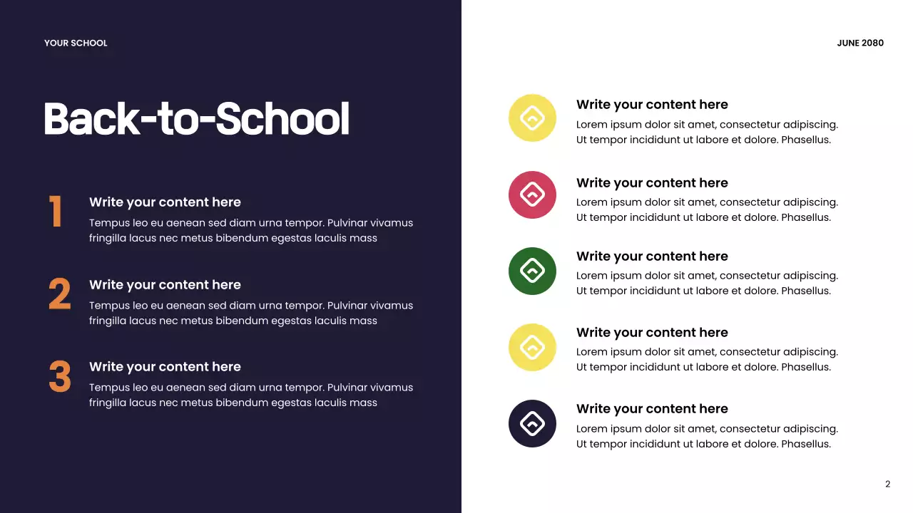 Orange Modern Back-to-School Program Presentation