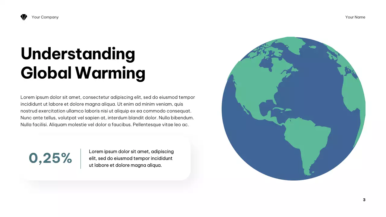 Orange Minimalist Climate Change Awareness Presentation