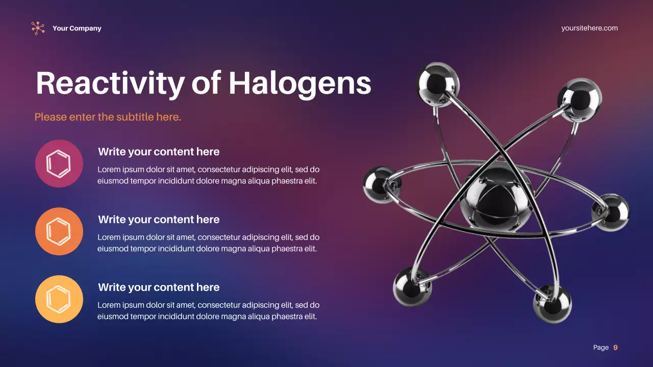 Bài giảng Khoa học về Bảng tuần hoàn các nguyên tố hóa học hiện đại màu tím