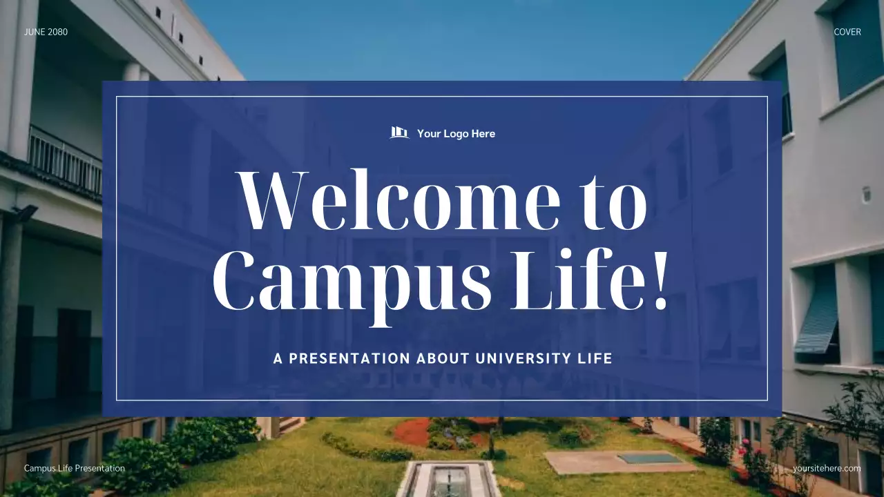 Blue Modern Campus Life Guide Presentation