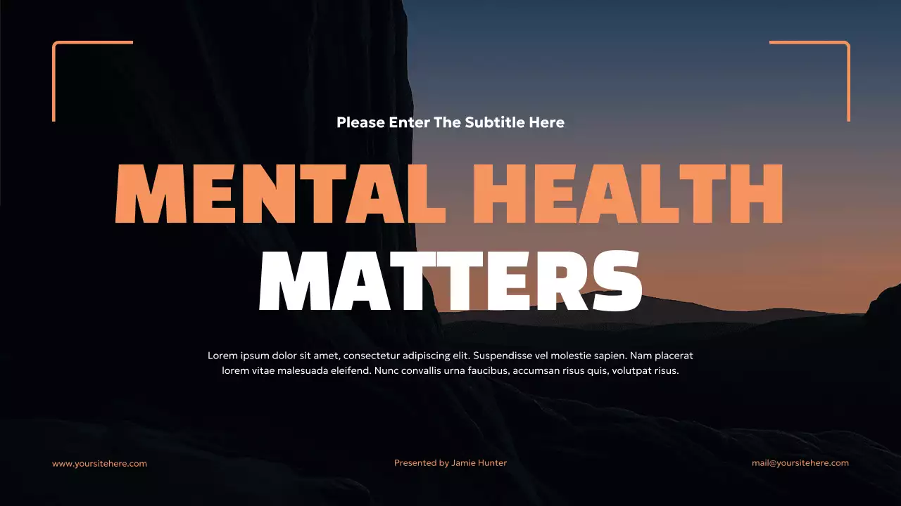 Orange Bold Mental Health Awareness Presentation
