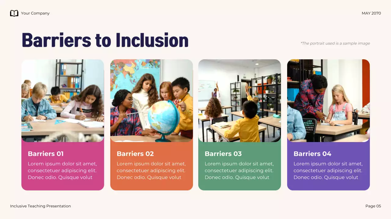 Navy Illustrative Modern Inclusive Teaching Presentation